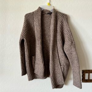Brown cardigan sweater
